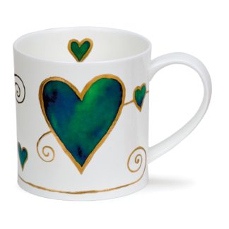 Une tasse aux couleurs de l’amour, bleu et or, parfaite pour la Saint Valentin.